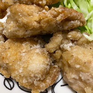 揚げ焼きでサラダ油節約！鶏むね肉の唐揚げ♪